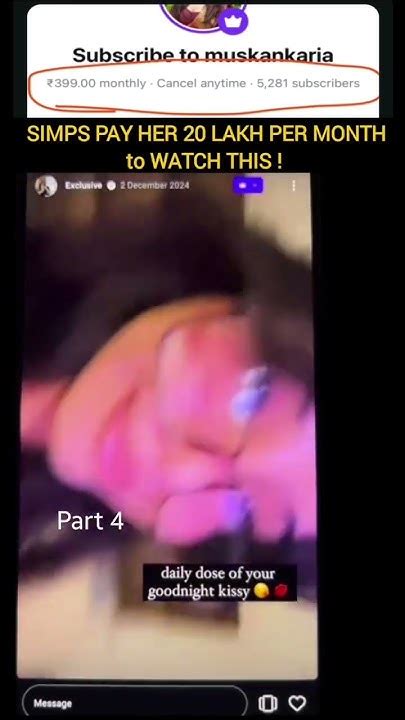 Muskan Karia Paid Content Subscribers Exclusive Part 4 Storts Muskankaria Youtube