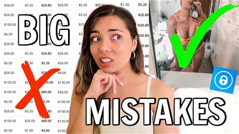 My Biggest Mistakes When Starting Onlyfans What I Was Doing Wrong Onlyfans Tips Advice Youtube