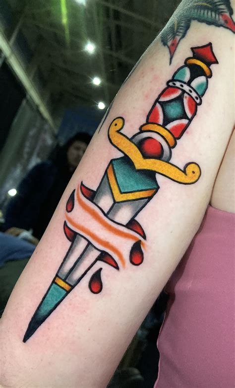 My Newest Luke S Lightsaber Traditional Dagger Combo R Tattoos My Newest Luke S Lightsaber Traditional Dagger Combo R Tattoos