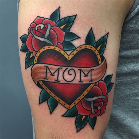 My Tatto Traditional Heart Tattoos Mom Heart Tattoo Heart Tattoo Designs