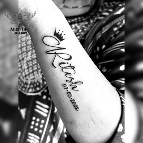 Name Tattoo Ritesh Name Tattoo Birth Date Tattoo Crown Tattoo Wrist Tattoo Design