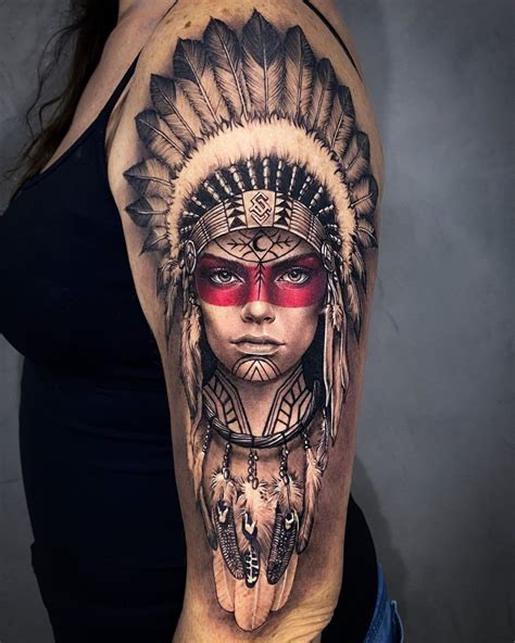 Native American Woman Tattoo Ideas Native American Tattoos Native American Girl Tattoo