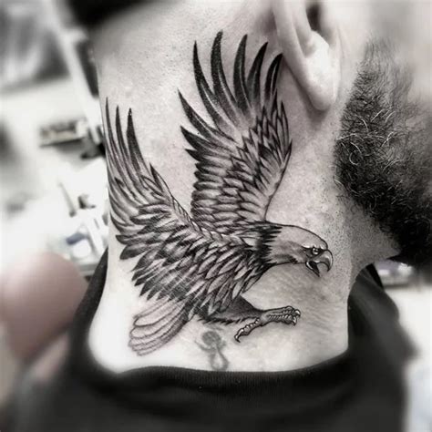 Neck Eagle Tattoo Artist By Rajat Tattooist Post Viral Tattoo Eagle Instgram Artist