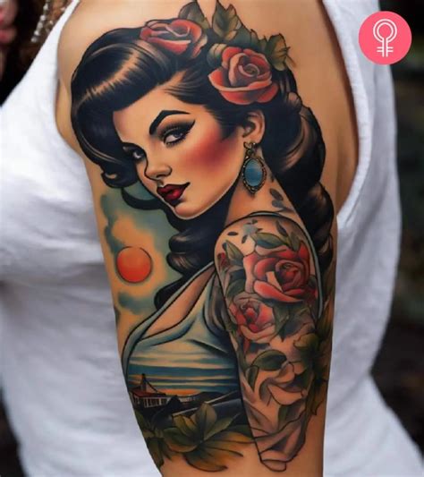 Neo Traditional Pin Up Girls Bold Playful Tattoo Designs Inspire