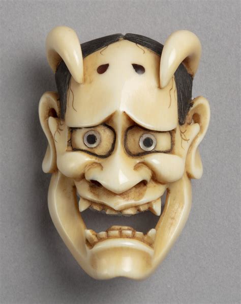 Netsuke Shaped Like A Hannya Mask Japan Meiji Period Around 1900 1400X1765 R Artefactporn