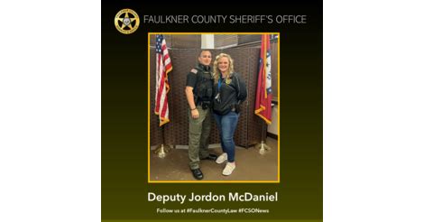 New Deputy Spotlight Jordon Mcdaniel 04 30 2023 Press Releases Faulkner County Sheriff Amp 39 S