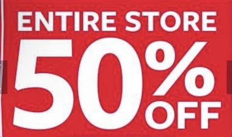 New Discounts! Now Take Up To 50% Off The Entire Store! Inventory Varies By  Store - Shop Early For Best Selection.