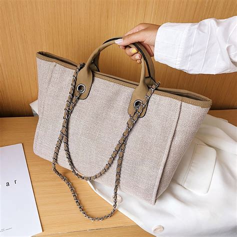 Newcgcbag 2022 Fashion Women Tote Bag Large Capacity Canvas Shoulder Bag Female Retro Luxury
