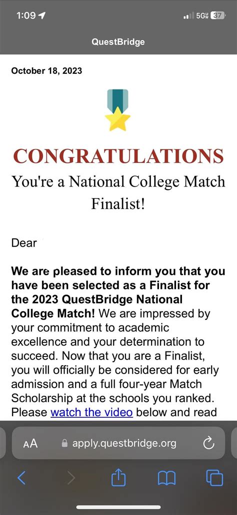 Non Finalist But Upenn Sent Me This R Questbridge