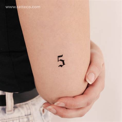 Number 5 Temporary Tattoo Get It Here