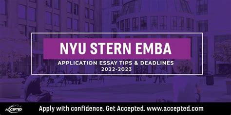 Nyu Stern Executive Mba Essay Tips And Deadlines 2022 2023 Accepted