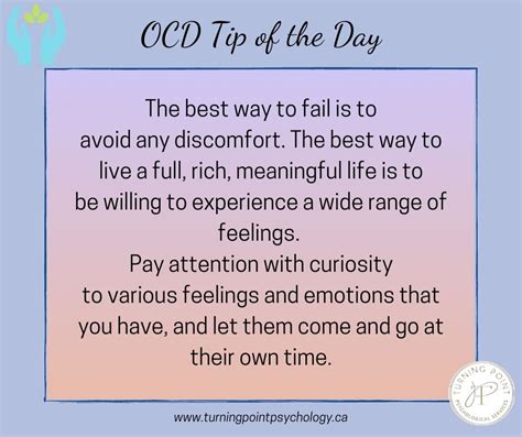 Ocd Tip Of The Day Accept Discomfort