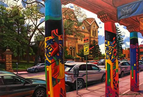 Off The Square In Santa Fe Canvas Print Fine Artist Michael Longhofer