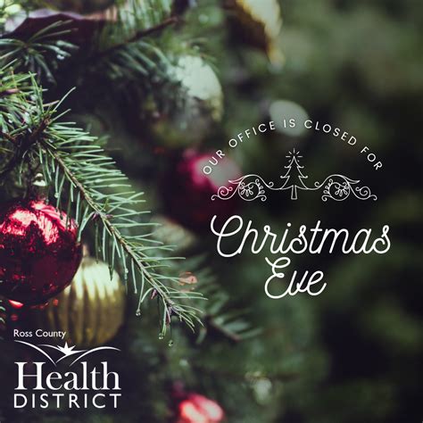 Office Closed For Christmas Eve Ross County Health District