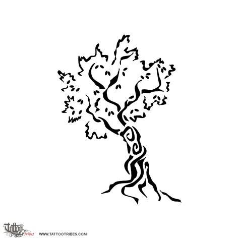 Olive Tree Immortality Olive Tree Cancer Original Tribal Tattoo Design