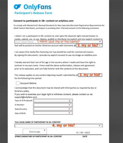 Onlyfans Creator Release Form Updates To Private Media 635