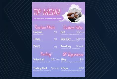 Onlyfans Menu Ideas Templates Pricing Guide For Creators Onlyfans Menu Ideas Templates Pricing Guide For Creators