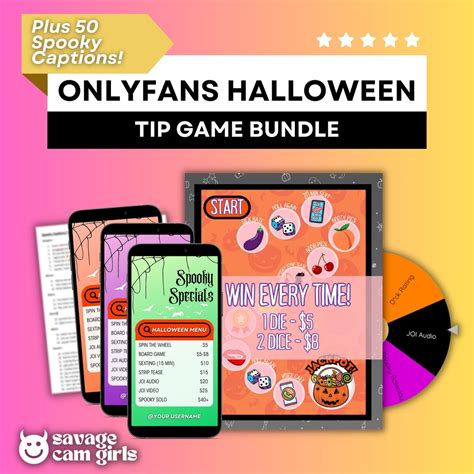 Onlyfans Tip Game Halloween Bundle With Caption Ideas For Solo Creators October Onlyfans Tip