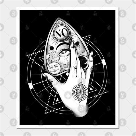 Ouija Board Tattoo Hand Black Ouija Board Pin Teepublic