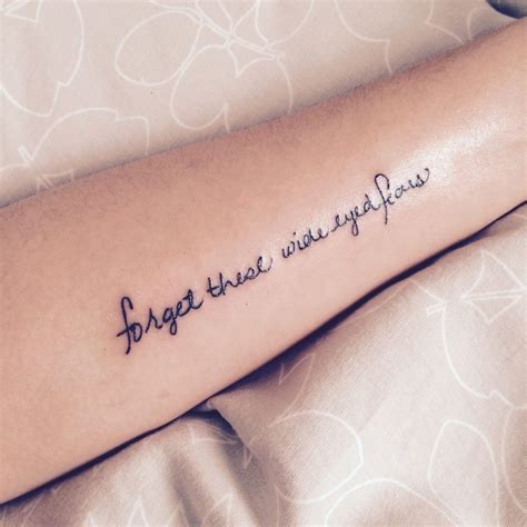 Outer Forearm Quote Tattoos