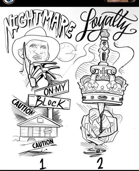 5 Hood Tattoo Stencils