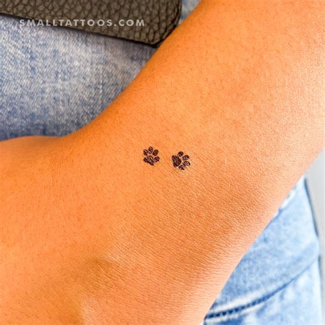 Paw Print Couple Temporary Tattoo Set Of 3 Small Tattoos Paw Print Couple Temporary Tattoo Set Of 3 Small Tattoos