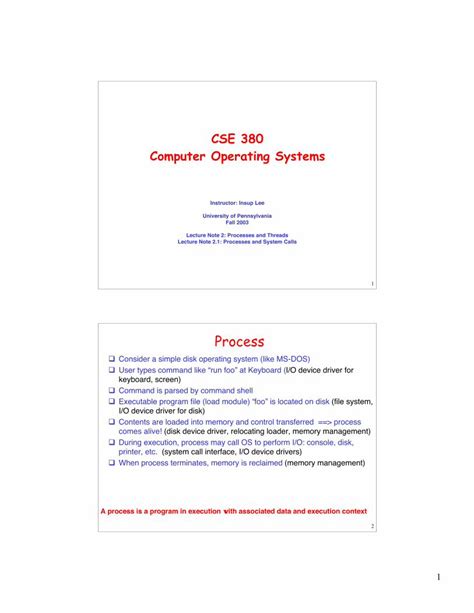 Pdf Process Cis Upenn Edulee 03Cse380 Lectures Ln2 Process V4 2Pp Pdf Process Control Pdf Process Cis Upenn Edulee 03Cse380 Lectures Ln2 Process V4 2Pp Pdf Process Control