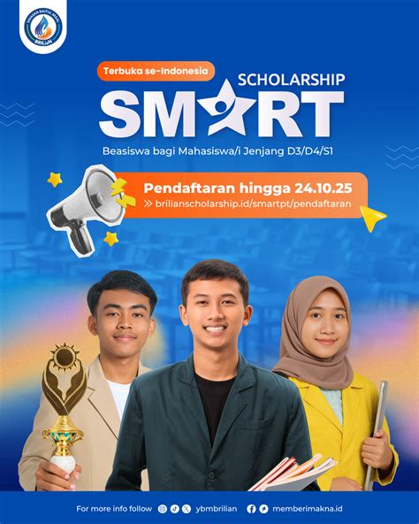 Pendaftaran Smart Scholarship Pt 2025 Kembali Dibuka Terbuka Untuk Mahasiswa Semester 1 Jenjang D3 D4 S1 Dari Seluruh Perguruan Tinggi Di Indonesia Cek Syarat Dan Kualifikasinya Di Postingan Ini Lalu Segera Daftarkan Dirimu Melalui