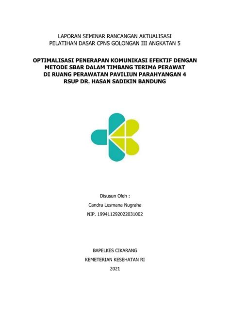 Penerapan Komunikasi Efektif Dgn Metode Sbar Dlm Timbangterima Perawat Diruang Paviliun By Repositori Perpustakaan Bapelkes Cikarang Issuu