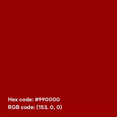 Penn Red Color Hex Code Is 990000