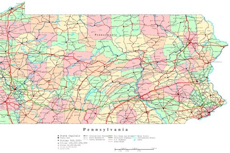 Pennsylvania Map Printable Pennsylvania Map Printable