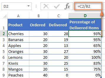 Percentage In Excel Formula Examples How To Calculate