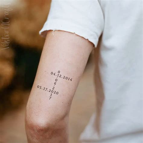Personalized Birth Date Family Custom Family Tattoo Birthday Temporary Tattoo Date Of Birth Tattoo Etsy Uk