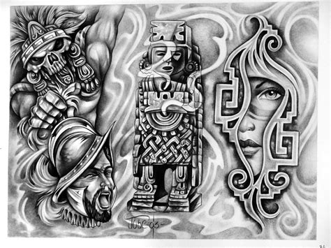 Pin By Emaleigh Priest On Tattoos Chicano Art Tattoos Aztec Tattoo Designs Cholo Tattoo