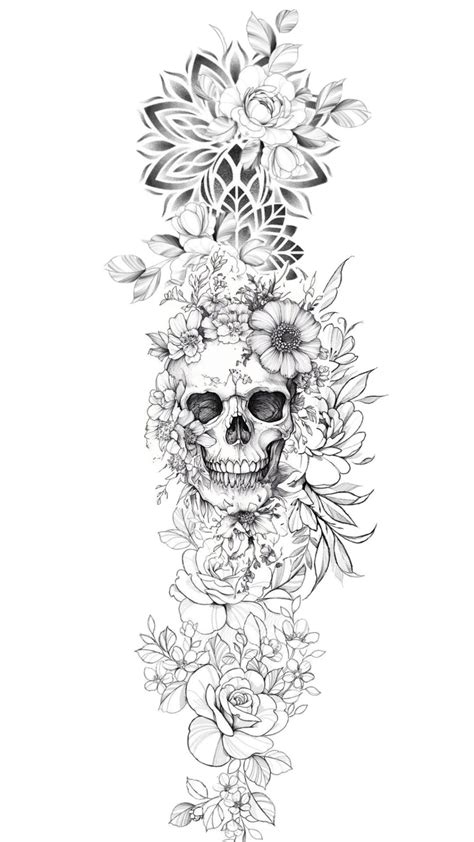 Pin By Mark On Quick Saves In 2025 Floral Skull Tattoos Flower Tattoo Shoulder Pretty Skull