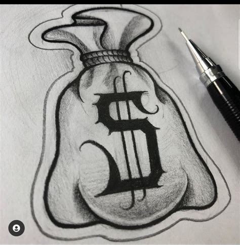 Pin By Pablo Maldonado On Tattoo Money Bag Tattoo Money Tattoo Chicano Style Tattoo