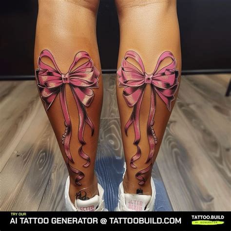 Pink Bow Tattoos On The Back Of The Legs 10 Cute Ideas Bow Tattoo Pink Bow Tattoos Lace Bow
