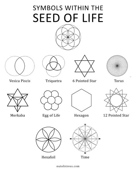 Popularly Known As The Seed Of Life This Tattoo Is An Example Of Sacred Geometry The Seven Overlapping Circles Represent The Universe And Each Intersection Represents That Every Creation Was Transpired By