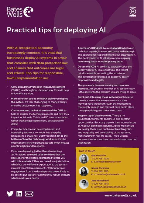 Practical Tips For Deploying Ai Bates Wells Jean Tsang