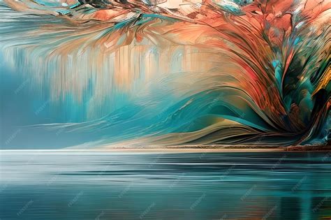Premium Photo Contemporary Acrylic Painting Fine Art Illustration Of Abstract Natural
