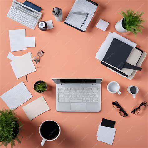 Premium Photo Contemporary Workspace Essentials Vector Illustration Of A Techfriendly Desk Setup