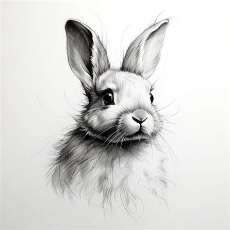 Premium Photo Ultra Detailed Rabbit Portrait Tattoo Drawing With High Contrast Realism