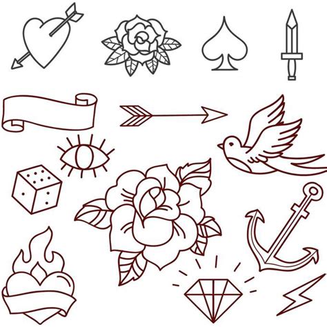 Printable Beginner Tattoo Stencils Printable Party Favors
