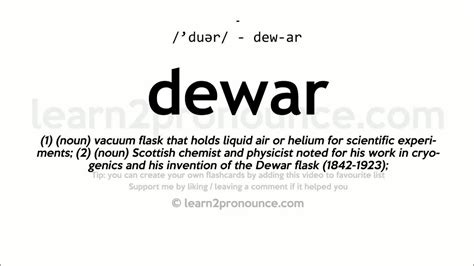 Pronunciation Of Dewar Definition Of Dewar Pronunciation Of Dewar Definition Of Dewar