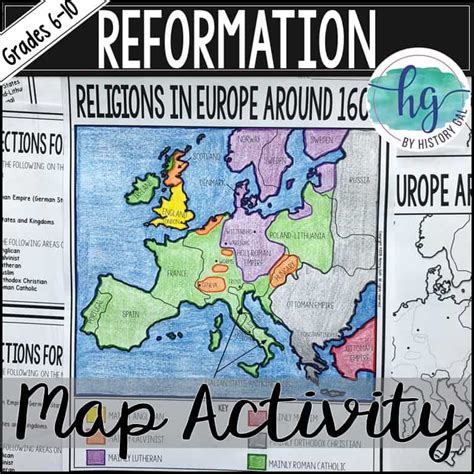 Protestant Reformation Map Activity Print And Digital By History Gal Protestant Reformation Map Activity Print And Digital By History Gal