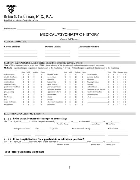 Psychiatric Hospital Questionnaire At Steven Waddy Blog