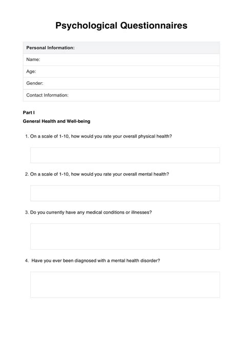 Psychological Questionnaires