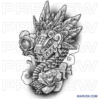 Quetzalcoatl Kukulkan Serpent God Tattoo Aztec Tattoo Ideas