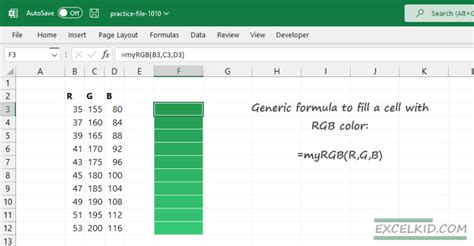 Rainbow Fill Cell in Excel