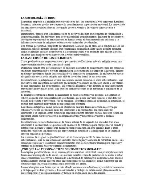 Randall Collins Sociolog A De Dios Pdf Sociedad Emile Durkheim
